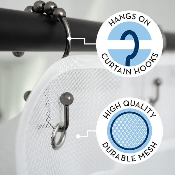 Shower Organizer and Caddy, 2 Pack, 14" X 30", White2