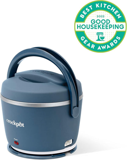 Crock-Pot 20Oz Portable Electric Food Warmer, Personal Lunch Box Keeps Food Spill-Free & Warm, Ideal for Travel, Work, Car, On-The-Go, Dishwasher-Safe, Giftable, Faded Blue7