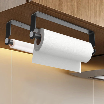 Under Cabinet Paper Towel Holder, Adhesive or Drill Mount Paper Towel Holder, Wall Mount Paper Towel Holders for Kitchen or Bathroom (Black)5
