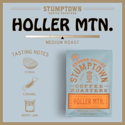 Stumptown Coffee Roasters, Organic Medium Roast Ground Coffee, 100% Arabica Coffee - Holler Mountain 12 Ounce Bag, Flavor Notes of Citrus Zest, Caramel and Hazelnut5