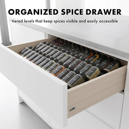Spice Drawer Organizer, Expandable Spice Rack for Drawer Black4