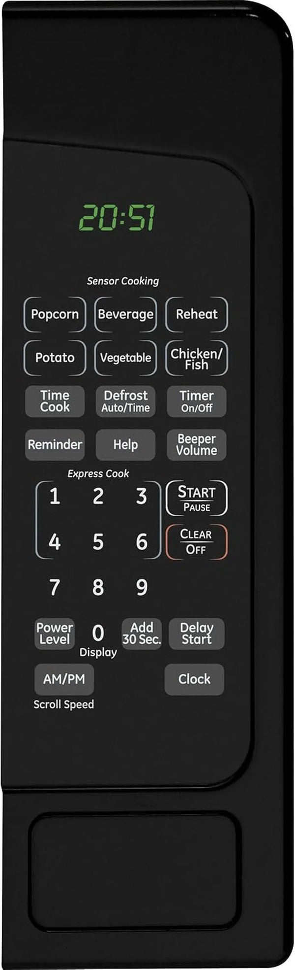GE JES2051DNBB Countertop Microwave Oven, 1,200-Watt Capacity, 2.0 Cubic Ft., 8 Auto Setting Cooking Settings, Kitchen Essentials for the Countertop, Dorm Room or Apartment, Black4