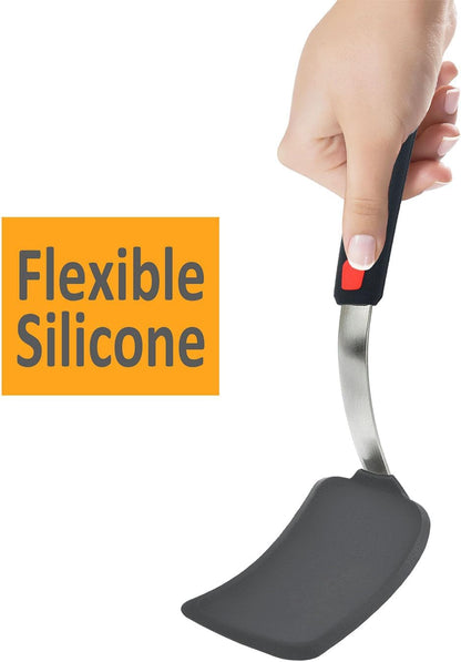 Mixed 5 Piece Silicone Spatula Set,No-Melt Handle and Blade4
