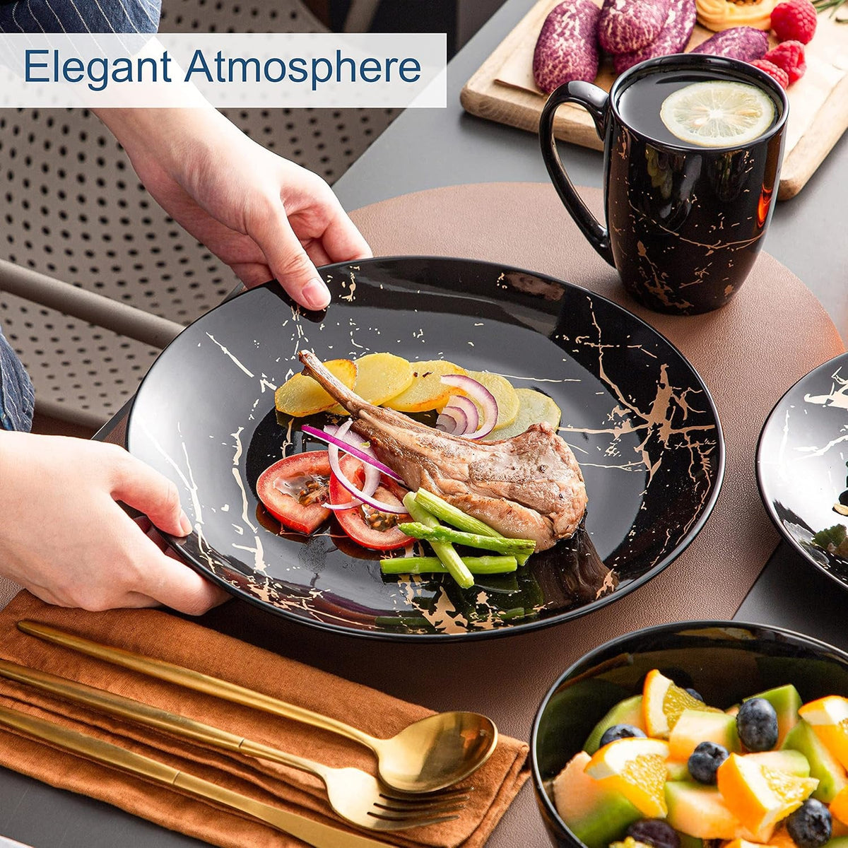 black-plates-and-bowls-sets-for-4-porcelain-dinnerware-sets-16-piece-gold-splash-glaze-ceramic-dish-set-round-dinner-set-with-mugs-dishwasher-microwave-safe