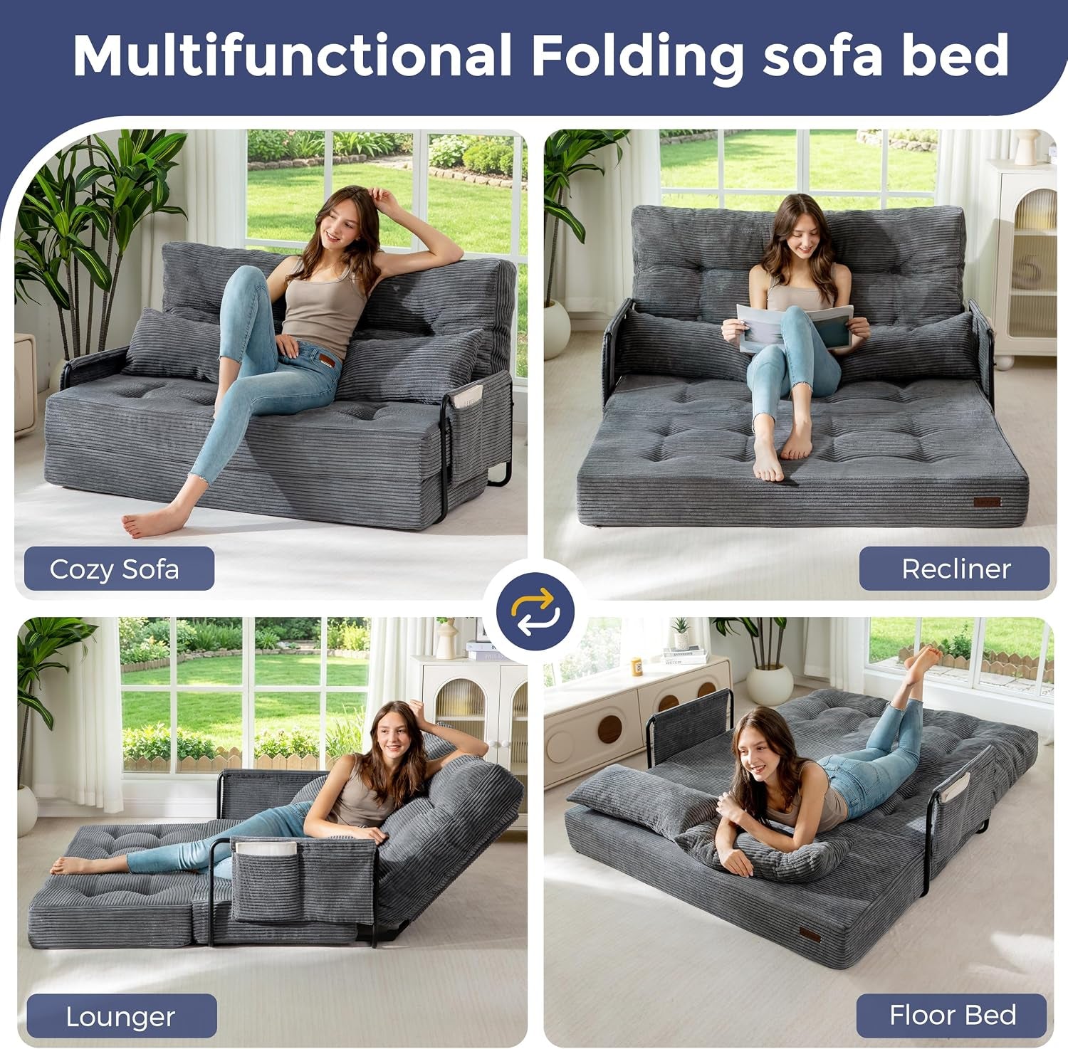 adjustable-folding-sofa-bed-couch-with-2-pillows-dark-grey