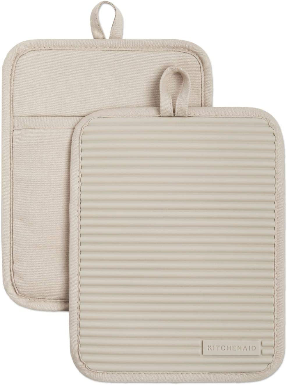 ribbed-soft-silicone-pot-holder-2-pack-set-milkshake-tan-7x9