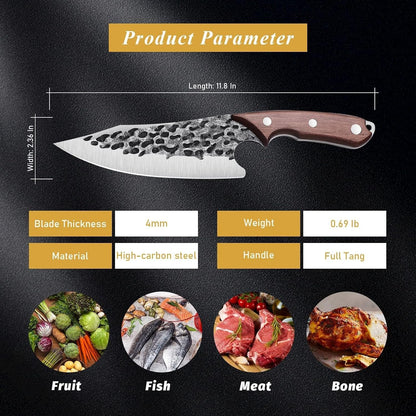 Japanese Chef Knife with Sheath, Hand Forged Cooking Knives5