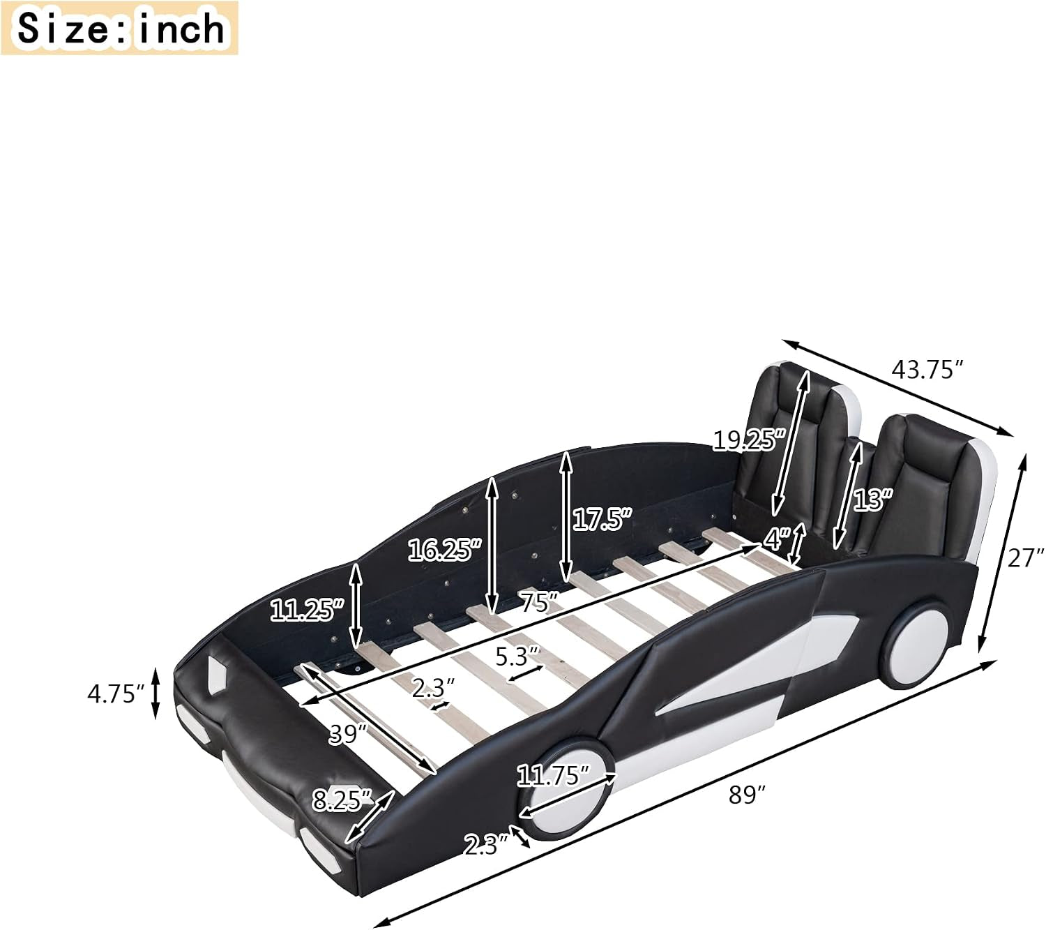 twin-upholstered-floor-platform-bed-frame-pu-leather-day-bed-with-race-car-shaped-headboard-no-box-spring-needed-black