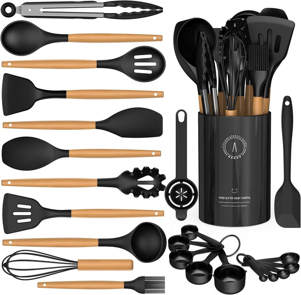 Silicone Kitchen Utensils Set, Heat-Resistant Cooking Utensils, Bpa-Free1