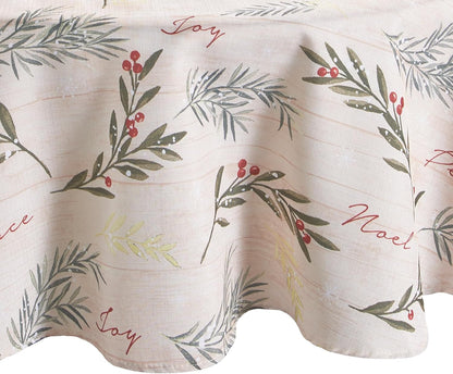 Holiday Tree Trimmings Tablecloth, Multicolor - 60"W X 84"L Oval1