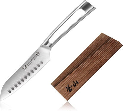 TN1 Series 1021905 Swedish 14C28N Steel Forged 5-Inch Santoku Knife and Wood Sheath Set1