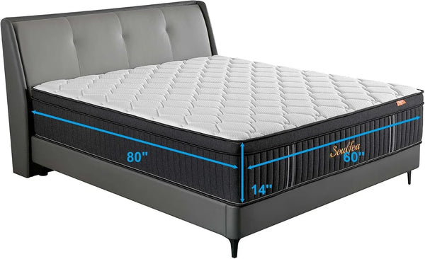 Queen Mattresses,10 Inch Queen Size Mattresses in a Box,Memory Foam Hybrid White & Black Mattress with Provide Support and Improve Sleep,Pressure Relief,Medium Firm4