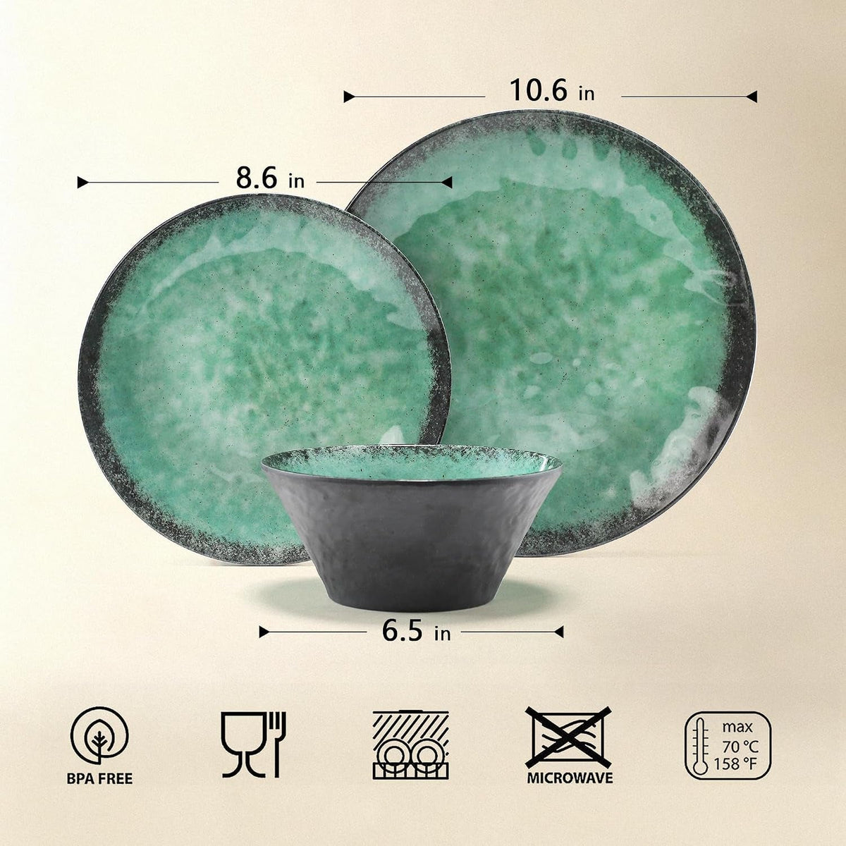 melamine-dinnerware-sets-for-4-12-pcs-plates-and-bowls-set-green