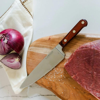 Premier Forged 8" Chef'S Knife, Hi-Carbon Stainless Steel Blade, Triple Riveted for Balance, Ideal for Dicing, Slicing & Chopping, Kitchen Knives - Walnut Handle2