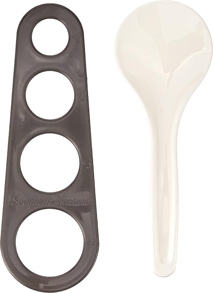 Prep Solutions by  Microwaveable Rice and Pasta Cooker-17 Piece Set Includes Measuring Spoons and Cups, Rice Paddle, Steaming Insert, Pasta Measurer and Locking Lid-12 Cup Capacity BPA FREE, Gray5