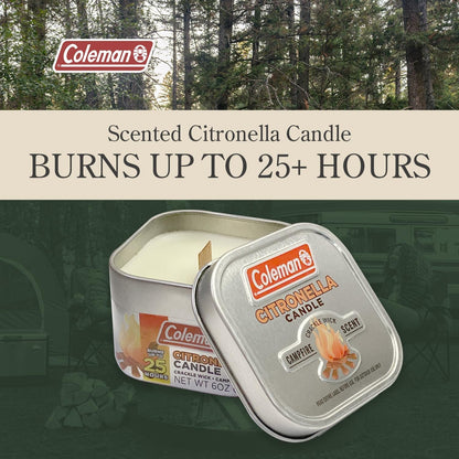 Coleman Campfire Citronella Candle with Wooden Crackle Wick - 6 Oz2