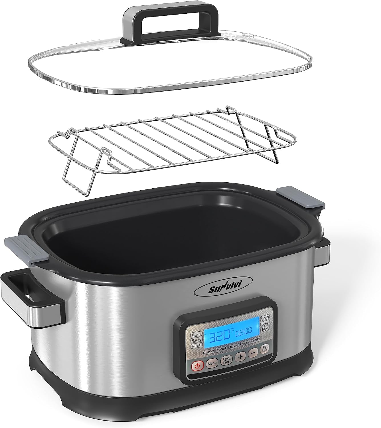 11-in-1-multi-cooker-6-5qt-programmable-slow-cooker-with-nonstick-removable-pot-digital-display-adjustable-temp-time-for-slow-cook-saute-steam-rice-yogurt-warmer