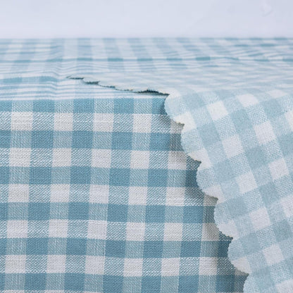 Blue Plaid Ruffle Tablecloth, Cotton Linen Heavy Weight Table Cloth Washable Wrinkle Free Rustic Buffalo Plaid Table Cover for Dining, Kitchen, Party, Home 80 X 60 Inch5