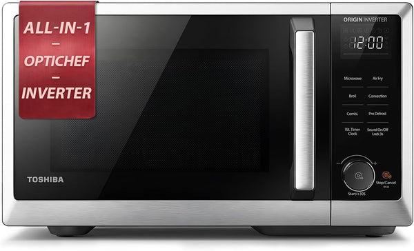 Optichef Series Inverter Countertop Microwave with Air Fryer – All-In-One, Broil, Convection, Speedy Combi, Even Defrost, 11.3" Turntable, 27 Auto Menus + 47 Recipes, Stainless Steel1