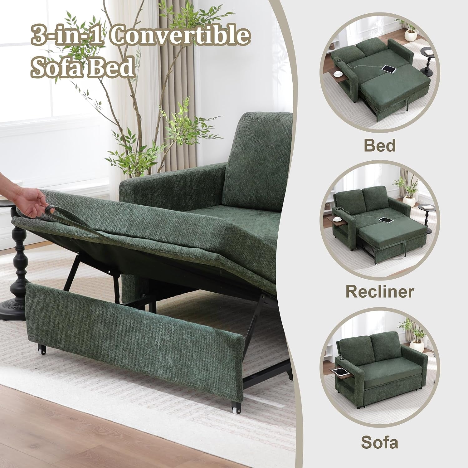3-in-1-folding-convertible-sleeper-sofa-bed-pull-out-couch-with-side-pockets-usb-port-side-table-loveseat-sofa-bed-with-adjustable-backrest-for-living-room-bedroom-66-darkgreen-2-seat