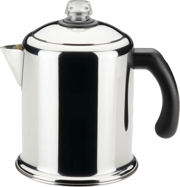 Classic Stainless Steel Yosemite Coffee Percolator, 8-Cup | Fuller, Richer Flavor, Percolator Coffee Maker, Coffee Percolator Stovetop, Permanent Filter Basket, Dishwasher Safe1