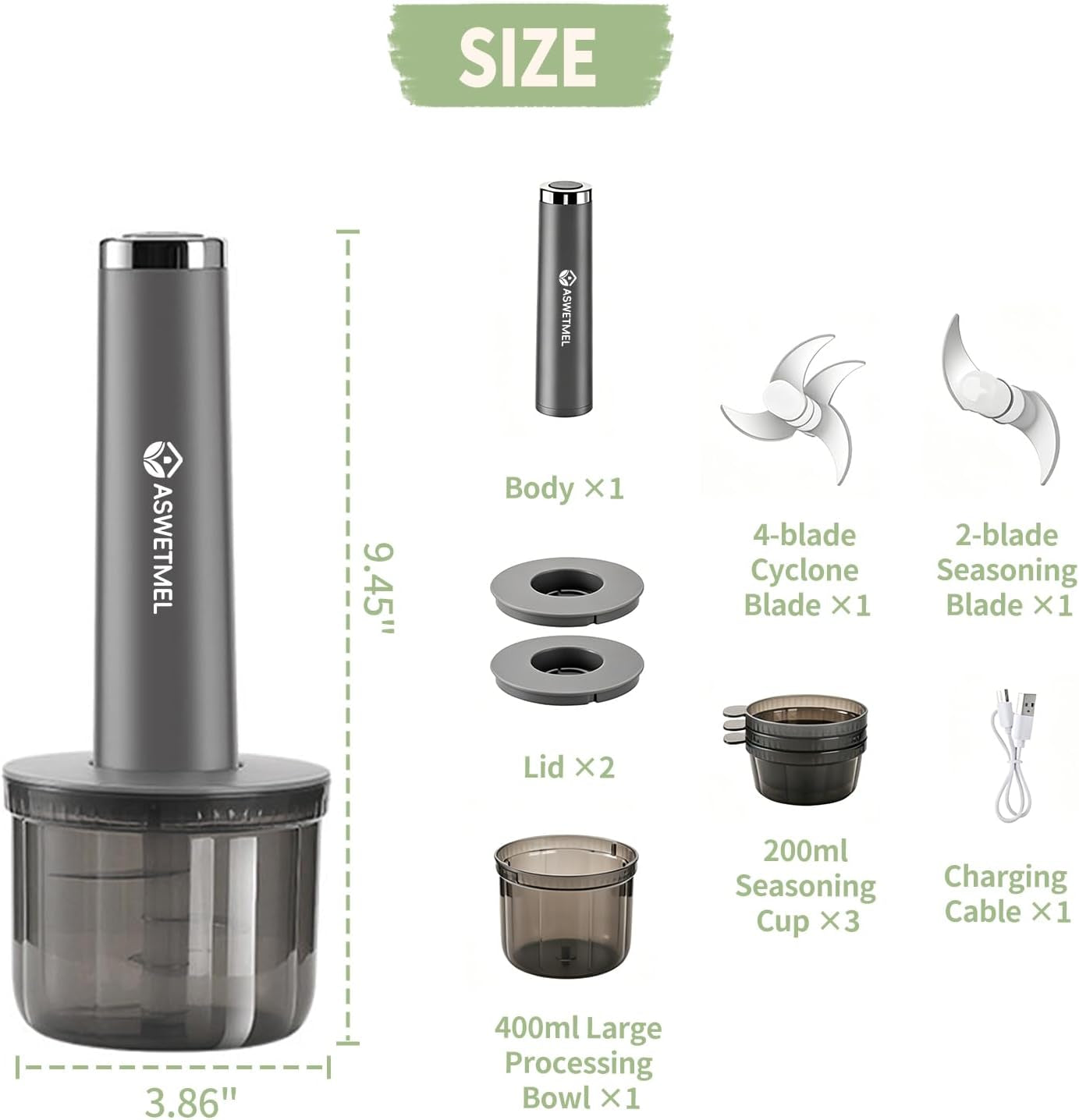4-cup-electric-mini-food-processor-grey-portable-usb-small-food-processor-electric-garlic-chopper-garlic-mincer-for-dicing-mincing-and-puree