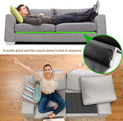 Heavy Duty Couch Cushion Support Board to Fix Sagging Sofas, 17"X66" Sofa, Thick Boards Add Strong Seat Supports, Stays in Place, Replacement Stuffing under Couches, Black2