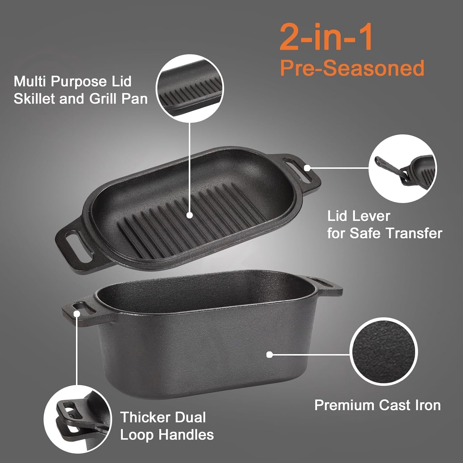 2-in-1-pre-seasoned-cast-iron-dutch-oven-pot-with-lid-as-skillet-grill-pan-with-lid-lever-dual-loop-handles-oval-heavy-dutch-oven-for-bread-baking-frying-camping-bbq-3-8-qt-black