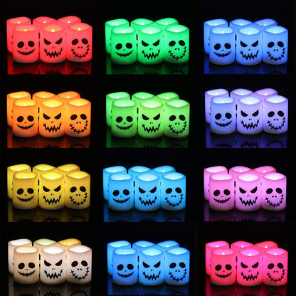 Halloween Flameless Votive Candles Color Changing with Remote Timer2