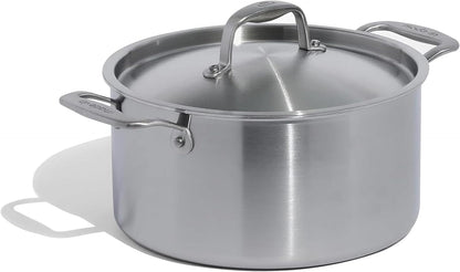 Made in Cookware - 6 Quart Stainless Steel Stock Pot with Lid - 5 Ply Stainless Clad - Professional Cookware - Crafted in Italy - Induction Compatible1
