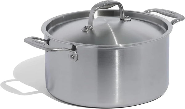 Made in Cookware - 6 Quart Stainless Steel Stock Pot with Lid - 5 Ply Stainless Clad - Professional Cookware - Crafted in Italy - Induction Compatible1