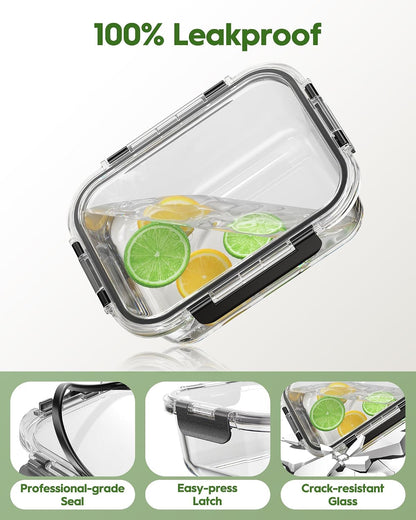 40 Piece Glass Food Storage Containers with Airtight Lids3