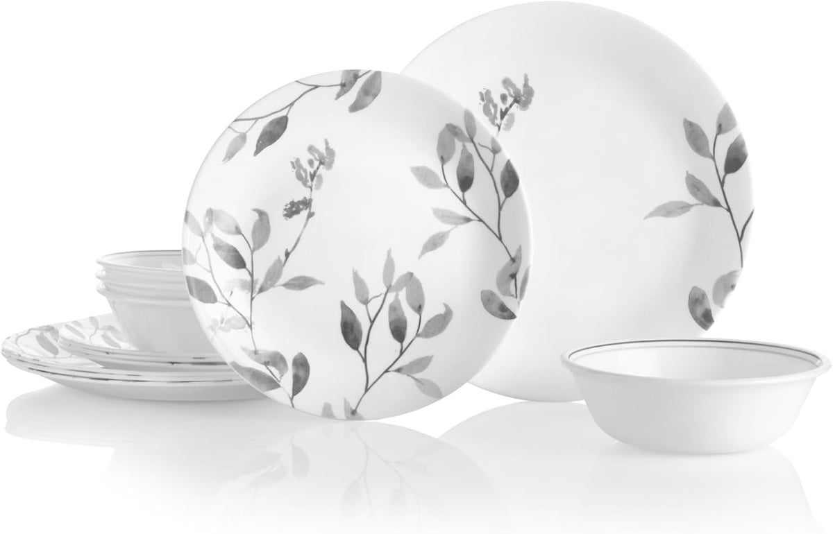 12-piece-vitrelle-misty-leaves-chip-and-break-resistant-dinner-set-grey