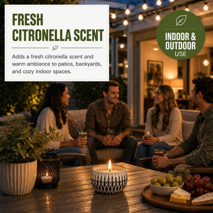 24 Pack Citronella Candles Outdoor, 2.5 Oz Soy Wax Tin Candles with 8% Citronella Oil, up to 600 Hours Total Burn Time, Portable Patio Candle Set for Backyard, Camping, BBQ & Summer Use3