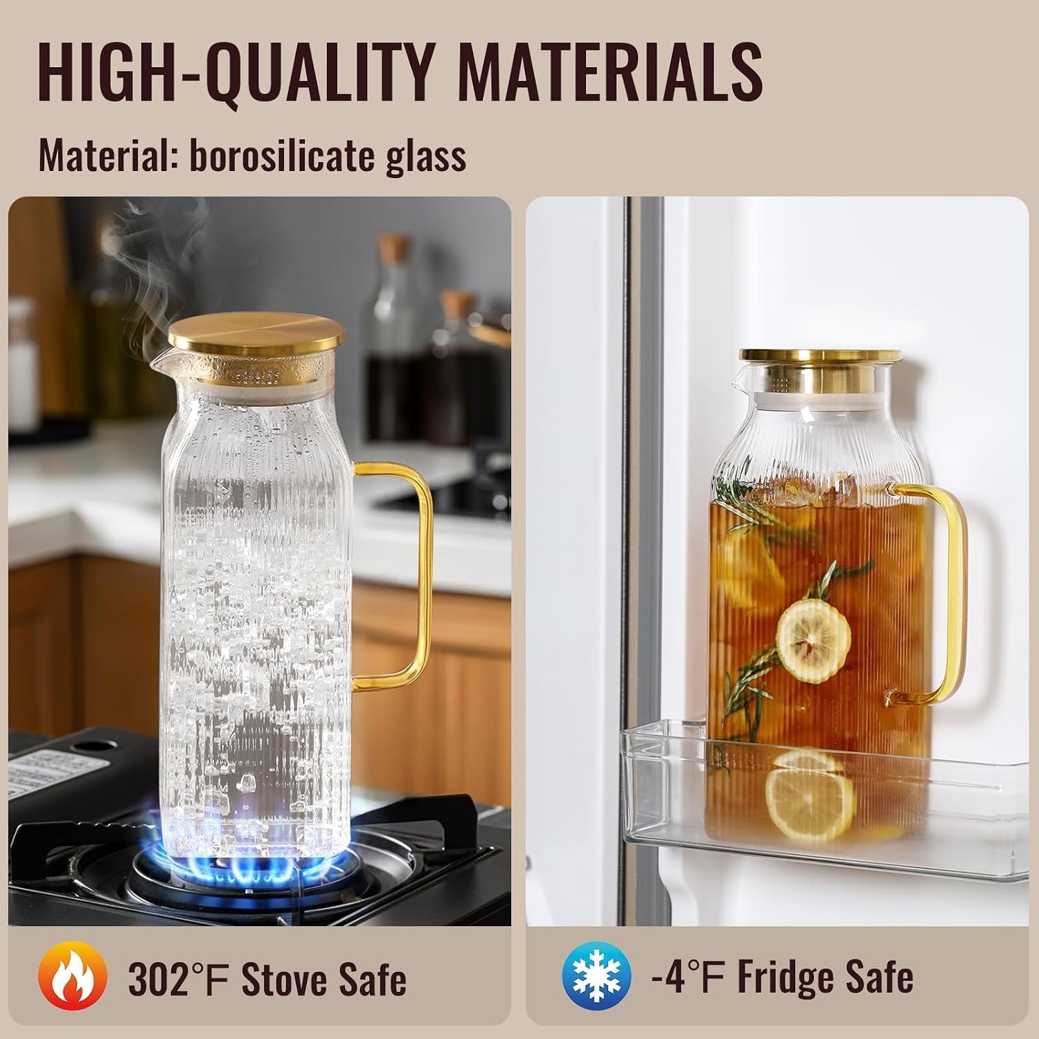 2-pack-2-liter-68-oz-square-glass-pitcher-with-lid-classic-stripes-water-pitchers-with-handle-for-fridge-large-jug-for-iced-tea-coffee-borosilicate-glass-carafe-for-hot-cold-brew-drink-gold