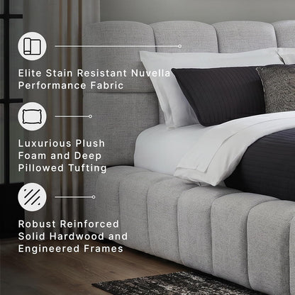 Signature Design by Ashley King Upholstered Bed Frame, Light Gray8