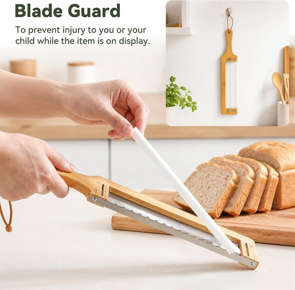 Adjustable Bread Knife with 3 Cheese Knives & Butter Knives6