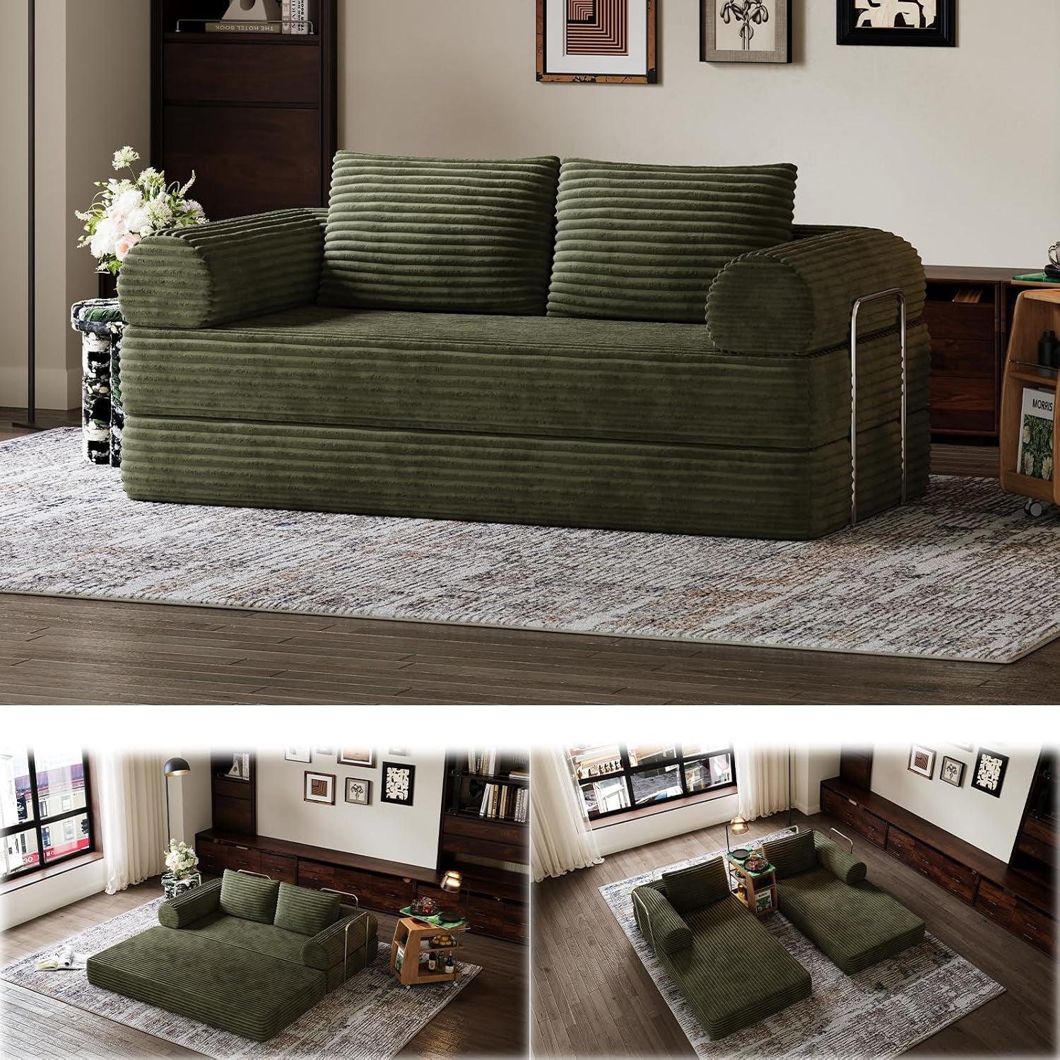 75-convertible-futon-sofa-bed-boneless-couch-with-smarts-coil®-support-high-density-foam-no-assembly-corduroy-folding-loveseat-floor-sleeper-for-living-room-apartment-bedroom-green