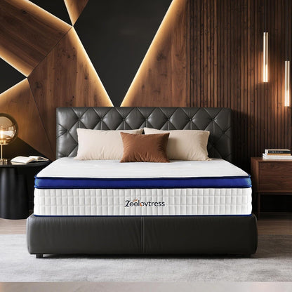 Queen Mattress 14 Inch with Gel Memory Foam and Pocketed Coils1