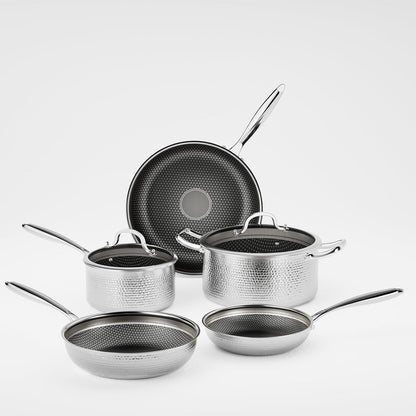 7 Pcs Stainless Steel Nonstick Pots and Pans Set | PFOA Free Cookware, Dishwasher and Oven Safe, Induction Compatible1