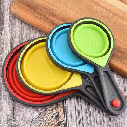 Collapsible Measuring Cups and Spoons, Portable Measuring Cup，Food Grade Silicone for Liquid & Dry Measuring, 8 Piece Kitchen Measuring Tool7