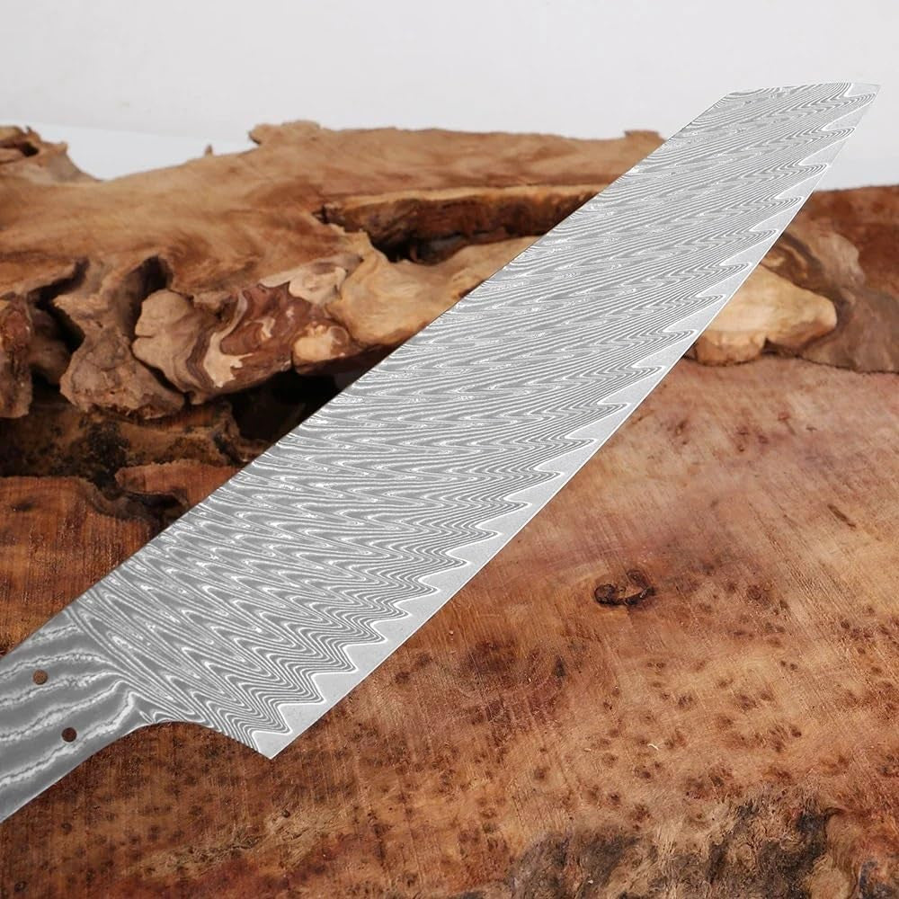 meat-cleaver-8-inch-damascus-steel-blank-blade-handmade-diy-making-mater-full-tang-integral-damascus-blade-heat-treated-ultra-sharp-edges