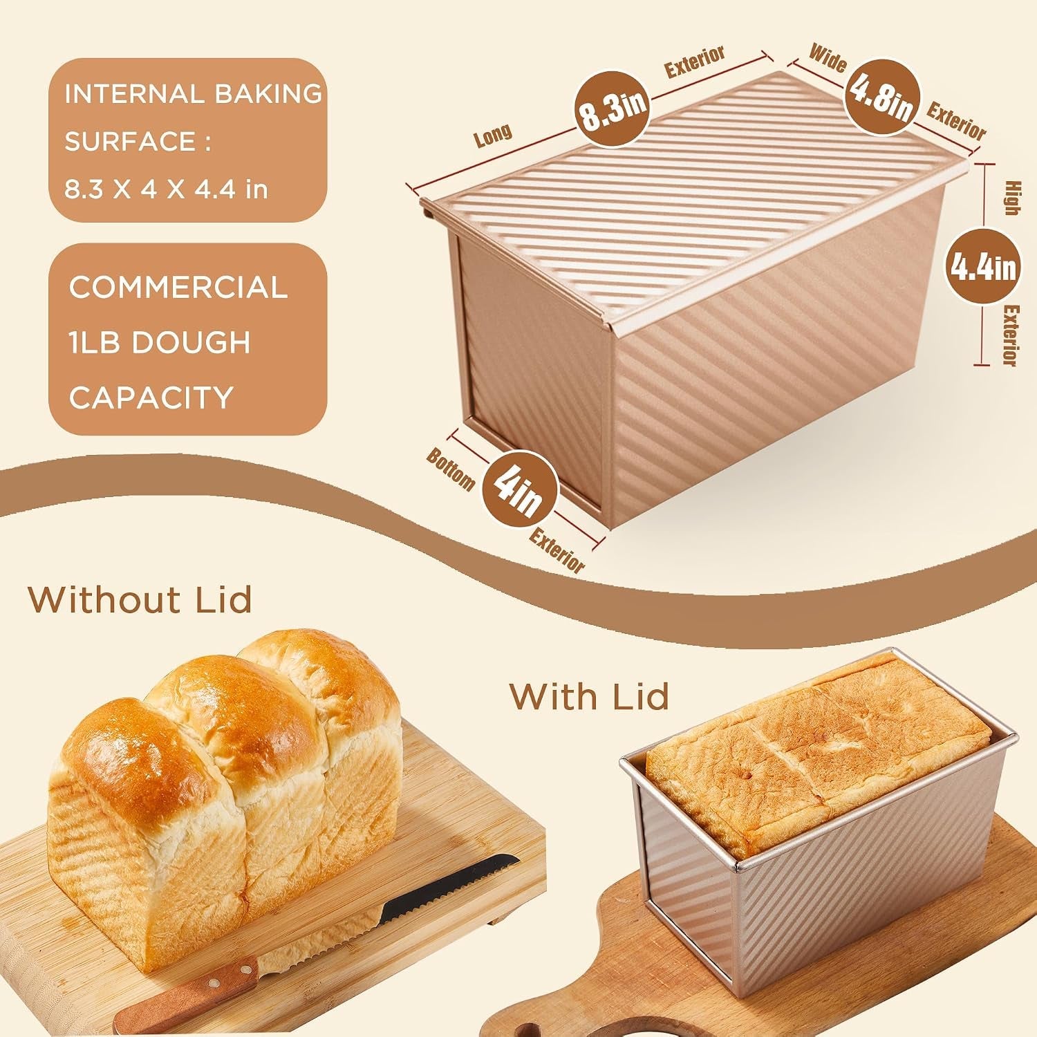 pullman-loaf-pan-with-lid-1-lb-dough-capacity-non-stick-bakeware-for-baking-bread-carbon-steel-corrugated-bread-toast-box-mold-with-cover-for-baking-bread-gold