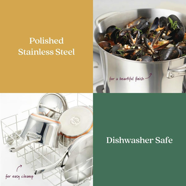 Nouvelle Stainless Steel Cookware Pots and Pans Set, 10 Piece | Stainless Steel Cookware Set with Lids, Oven Safe to 500°F, Durable Everyday Cooking, Dishwasher Safe6
