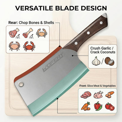 7" Heavy Duty Meat Cleaver for Bone Cutting & Commercial Use5