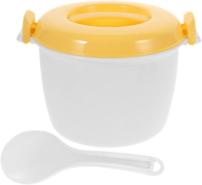 Microwave Rice Cooker Microwavable Rice Container with Spoon Large Capacity Microwave Steamer for Home Office Dormitory Hospital 8.26 X 6.88 X 5.51 In9