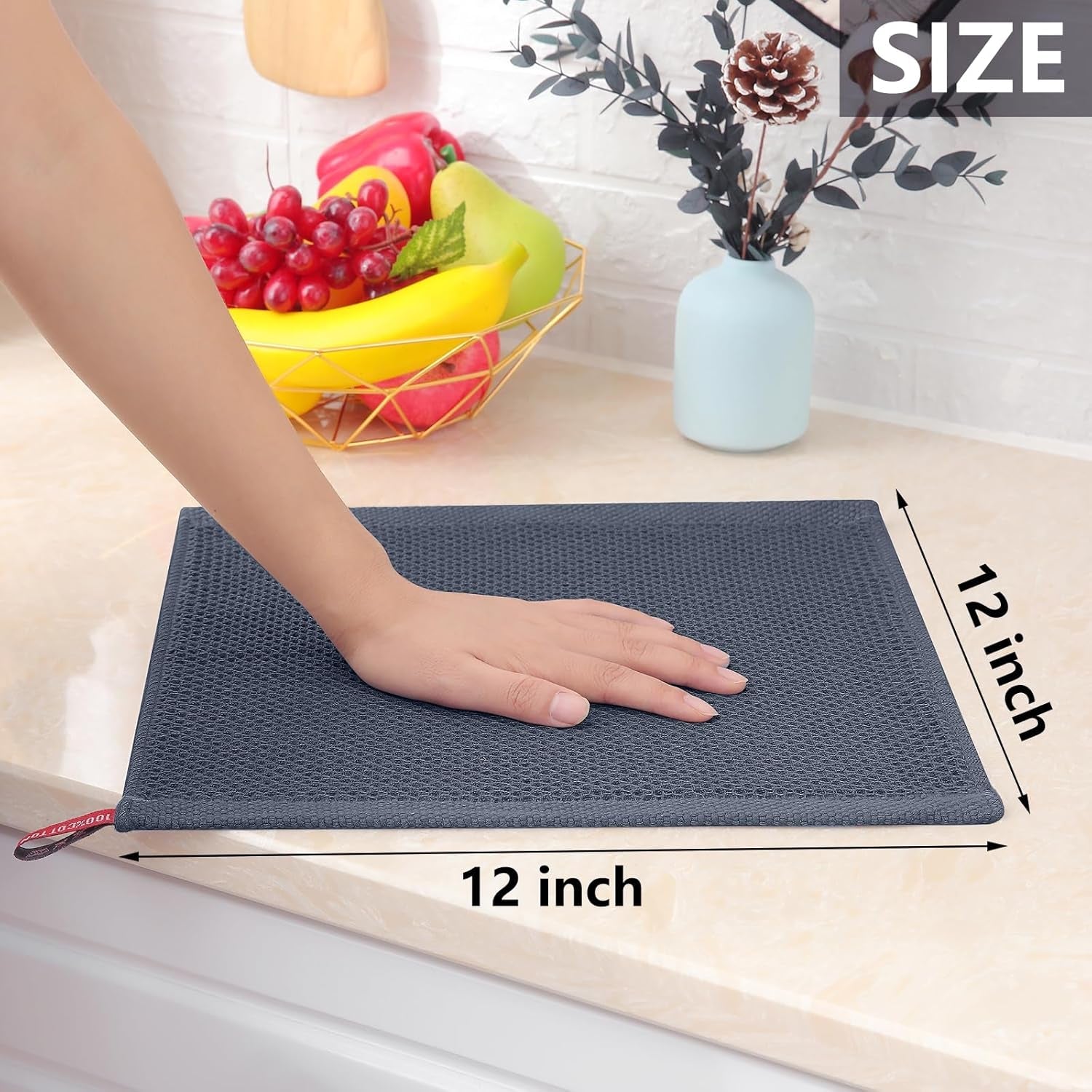 100-cotton-waffle-weave-kitchen-dish-cloths-4-pack-dark-grey-12-x-12-inches-ultra-soft-absorbent-dish-towels-quick-drying-dish-rags-with-hanging-loop