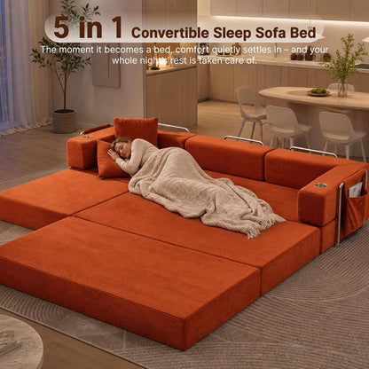 Modular Sectional Sofa, 108" L-Shaped Couch with Deep Seat7