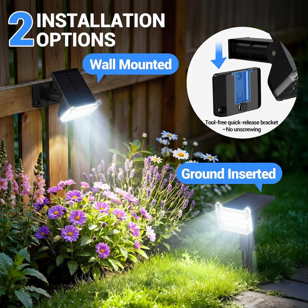 Solar Spot Lights Outdoor Waterproof, Super Bright Focused Beam Spotlights7