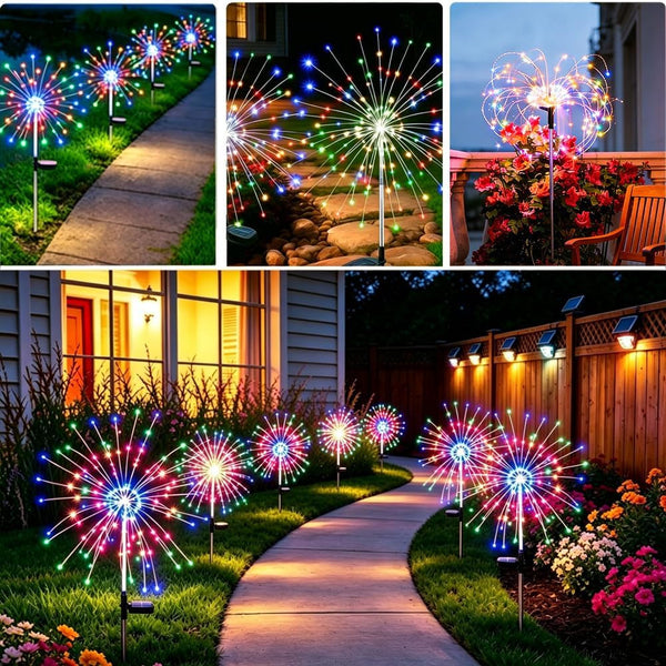 Fireworks Solar Lights Outdoor Fairy Garden Multicolor 6 Pack8